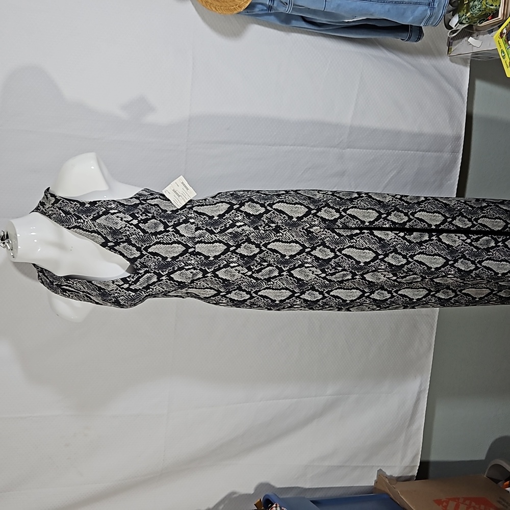 ALICE & OLIVIA Celeste Racerback Cotton Blend Jacquard Split Gown-Size 2-NWT